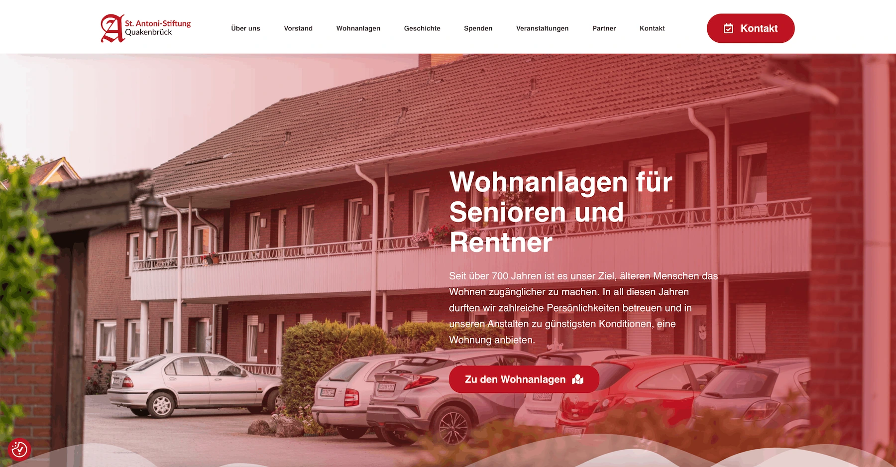Website St. Antoni-Stiftung — Ehrenamtlich umgesetzt: der erste Webauftritt der über 700 Jahre alten Stiftung aus Quakenbrück.