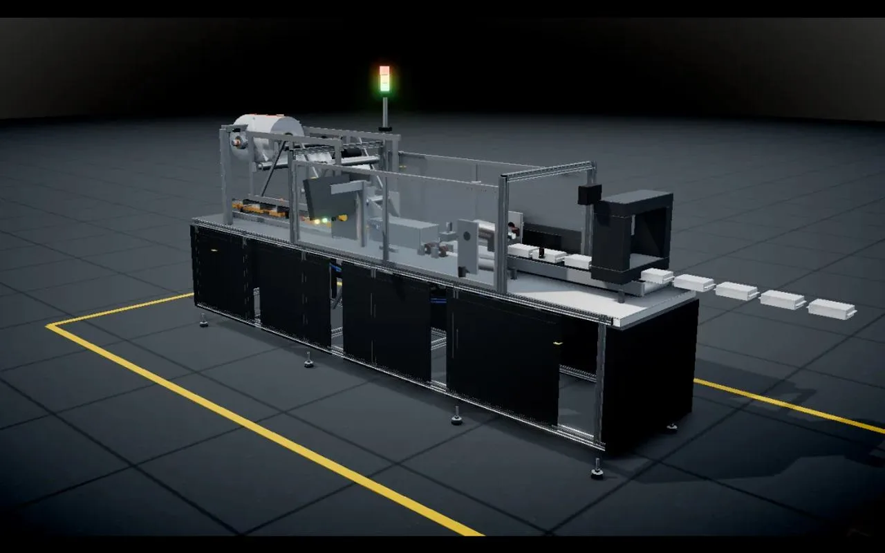 Verpackungsmaschine FX-40: Tour, Prozess, Explosionsansicht